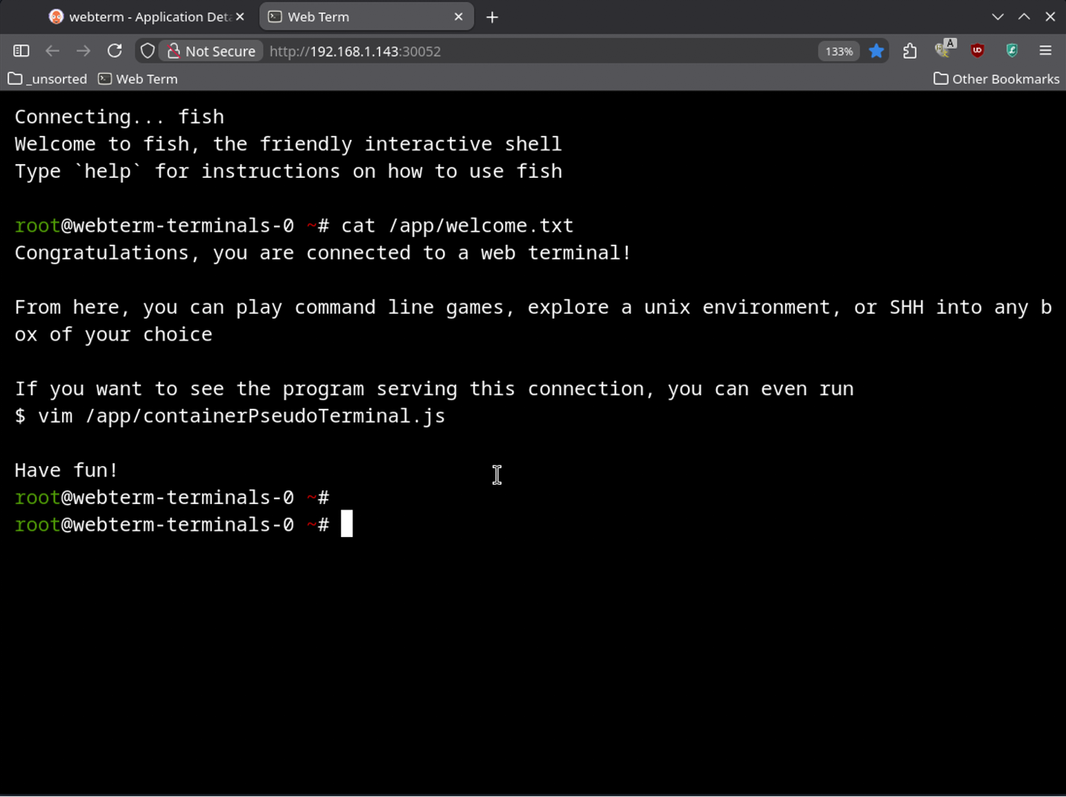 Webterm demo